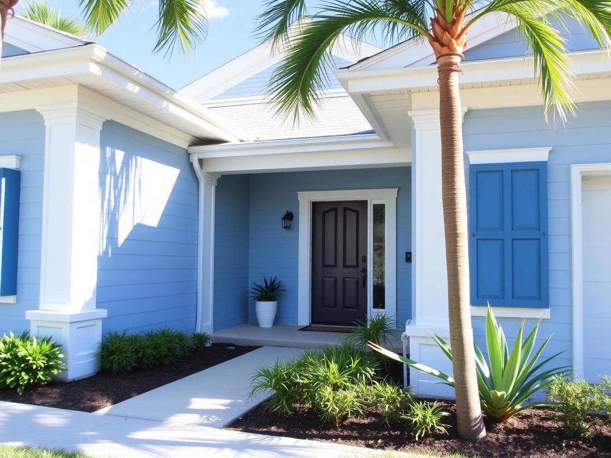 Freshly painted coastal Florida home